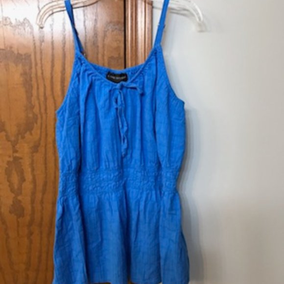 LANE BRYANT UEC Plus Size 14 Shirred Waist Cami Tank Top Summer French Blue - Picture 5 of 14